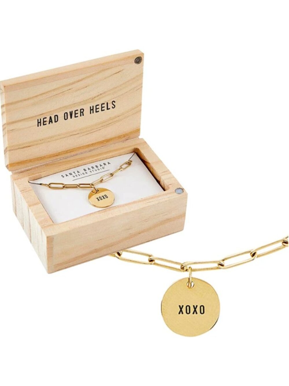 Link Chain Charm Necklace - XOXO - Picture 2 of 5